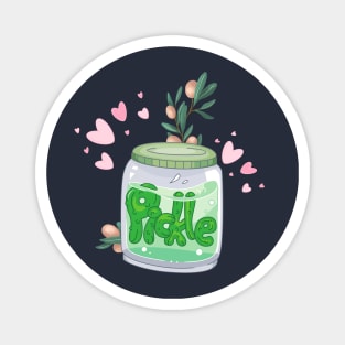 Cute Pickle Jar Magnet